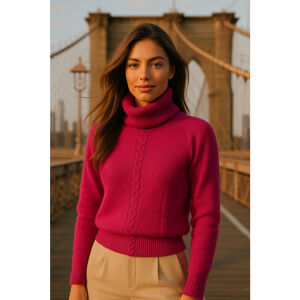 Vintage Gordon Of Philadelphia Angora Wool Turtleneck Sweater L Quiet Luxury